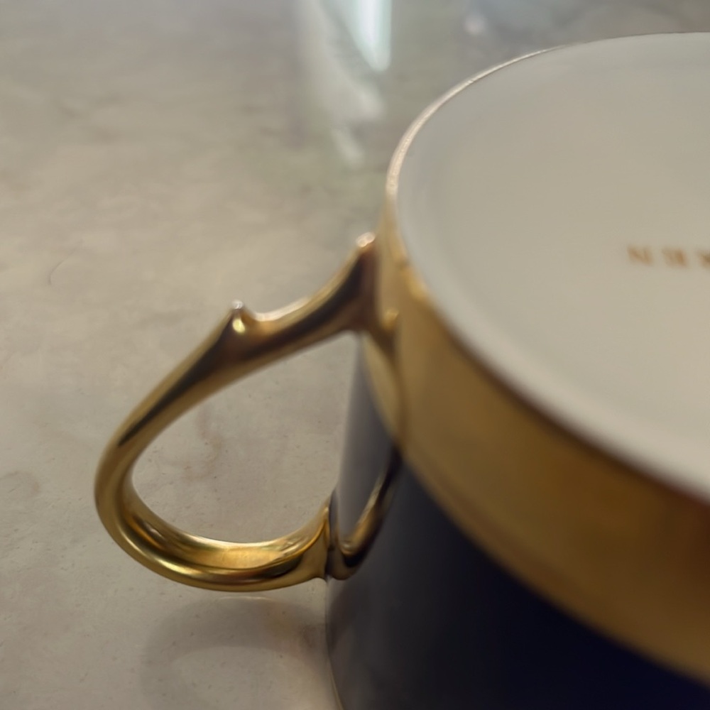 Ralph Lauren Aldon Cup classic navy with gold trim good. Condit… - Picture 3 of 5